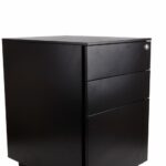 Movida Three Drawer Mobile Pedestal in Black