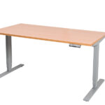 Abbotts Office Furniture Verti Electric Beech Silver Frame