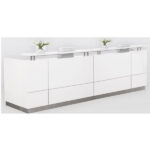 Hugo Plus Reception Desk Gloss White h 1