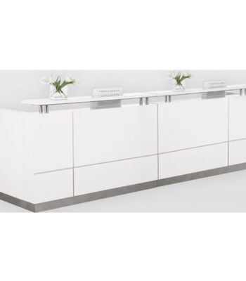 Hugo Plus Reception Desk Gloss White h 1